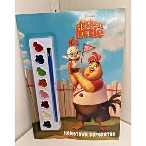 Disney Chicken Little Hometown Superstar Coloring Paint Activity Book unused